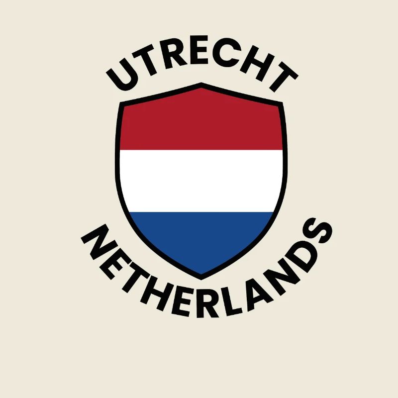 Utrechter Schild Niederländische Flagge