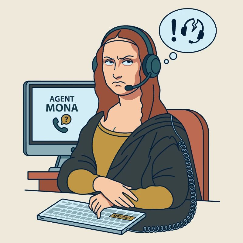 Mona Lisa Agent Humor Büro Alltag