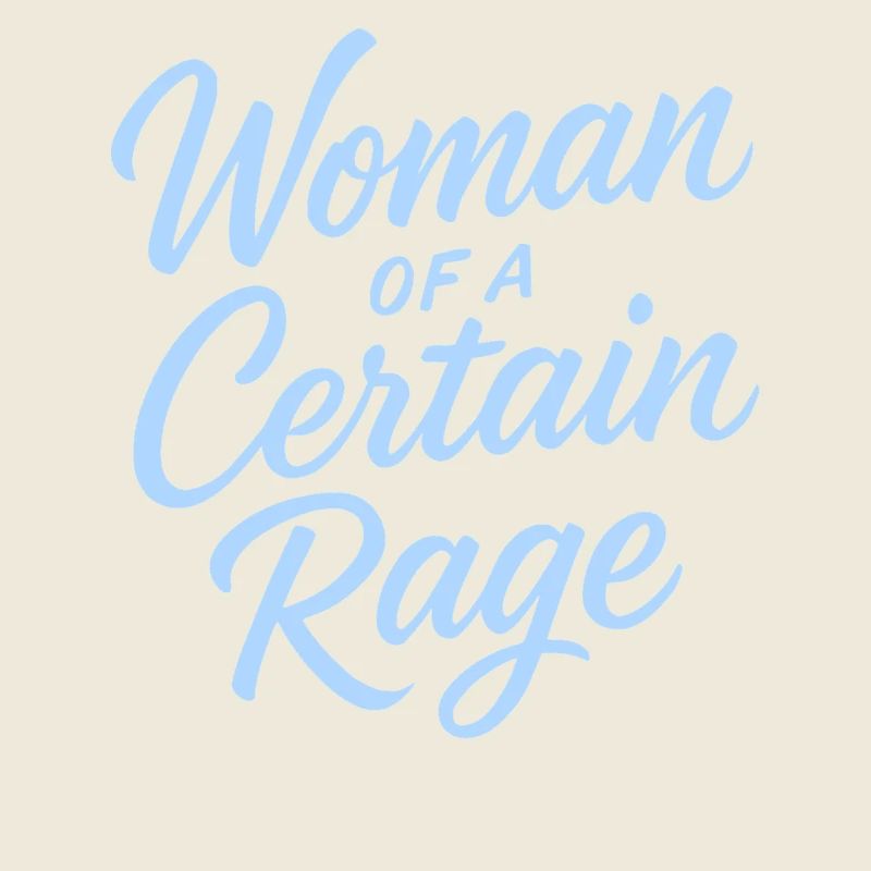 Femme d’une certaine rage disant le design bleu clair