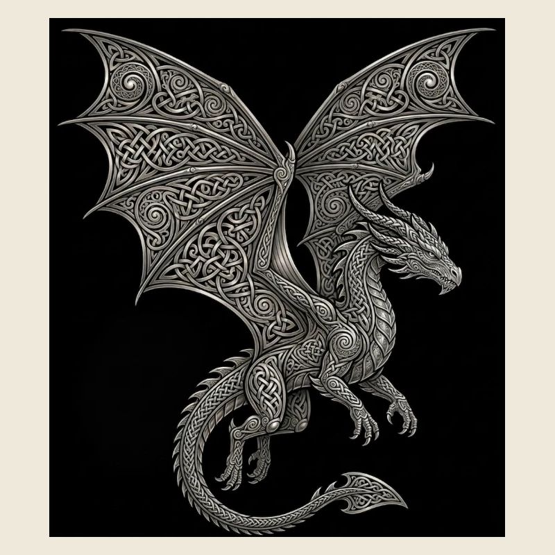 Conception du motif de nœuds celtiques de Dragon Fantasy