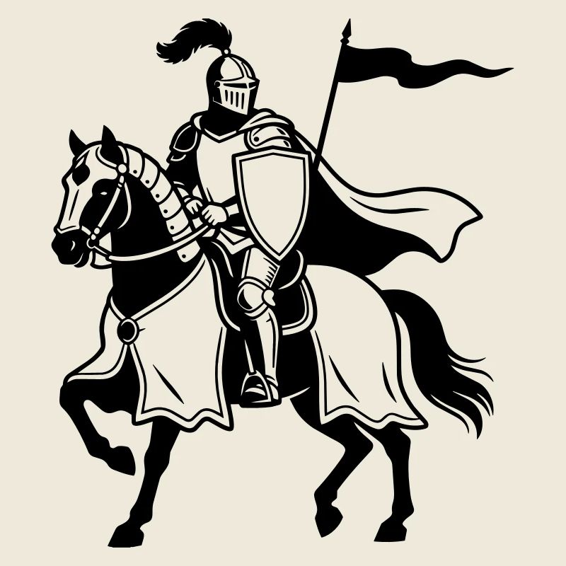 Ritter auf dem Pferd