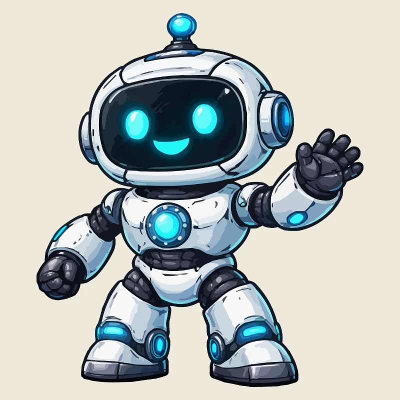 Little Neon Robot Greeting