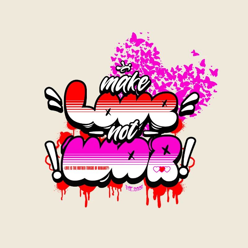 Make Love Not War – Chemise rétro hippie statement