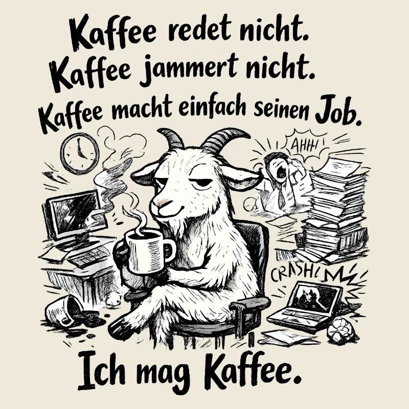 Kaffee redet nicht lustiger Kaffee Spruch