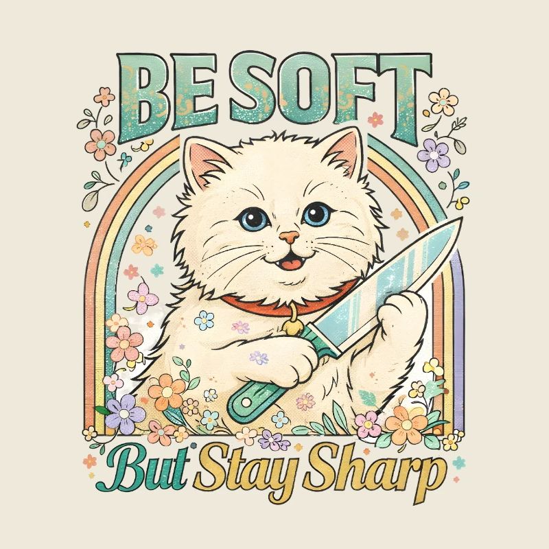 Be Soft Stay Sharp Katze Katzenmama sarkastisch