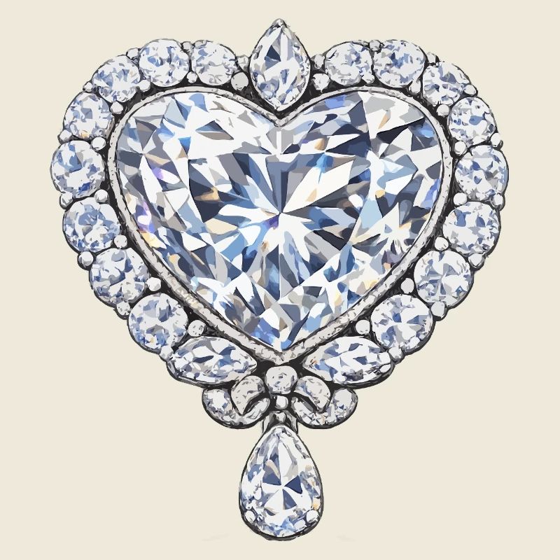Herzförmiger Diamantschmuck