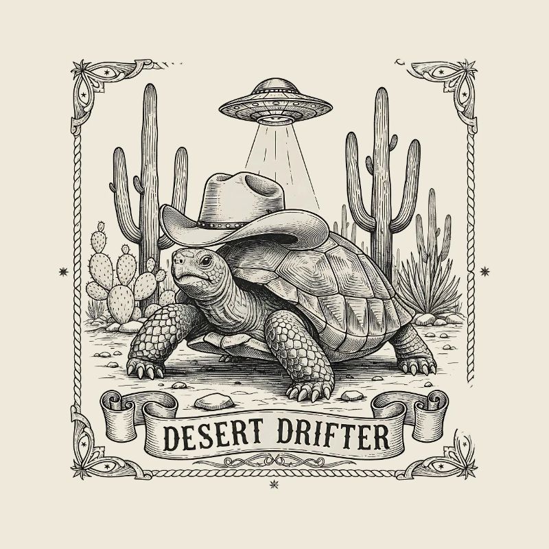 Desert Drifter Turtle Cowboy UFO Cowboy