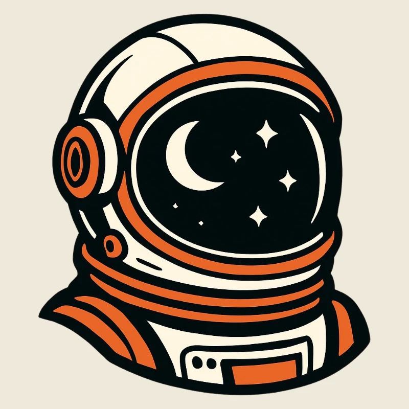 Astronaut in the night sky