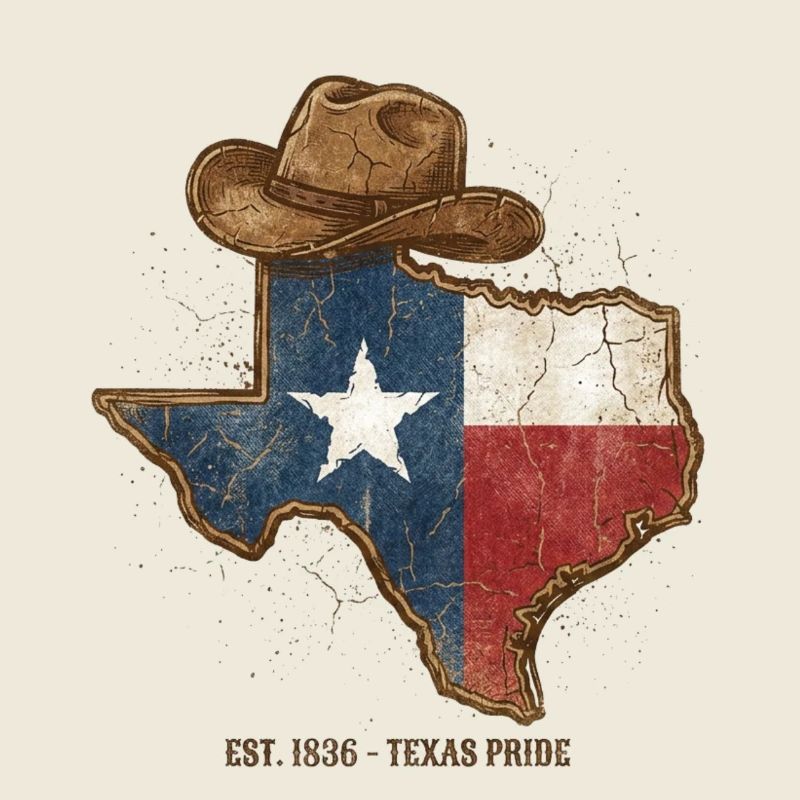 Texas Pride avec chapeau de cowboy