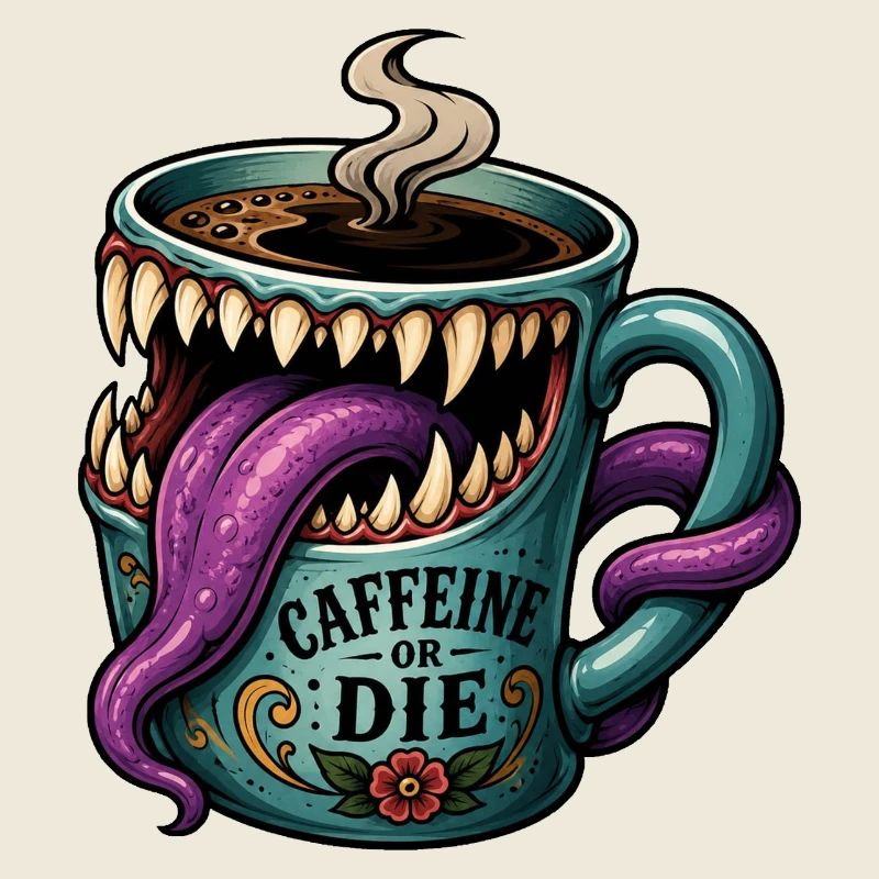 Monster-Mimic Kaffee-Koffein-Humor-Tasse