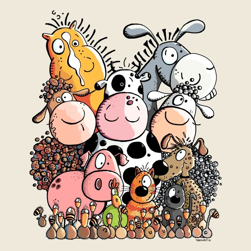 Animaux Drôles De La Ferme