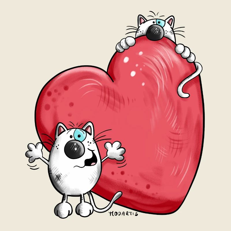 Cat with heart