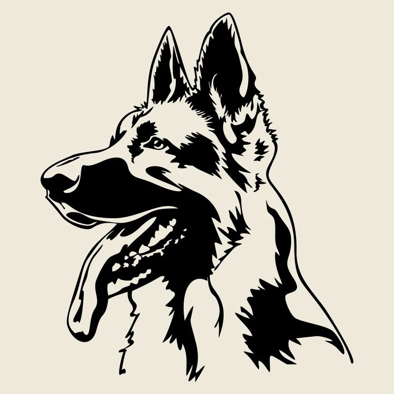Tête de berger allemand