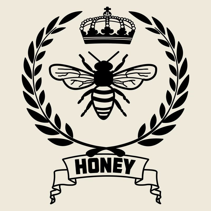 Abeille en couronne de laurier