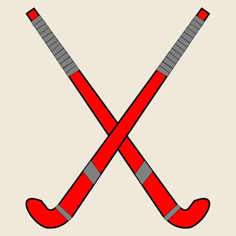 Feldhockeyschläger gekreuzt