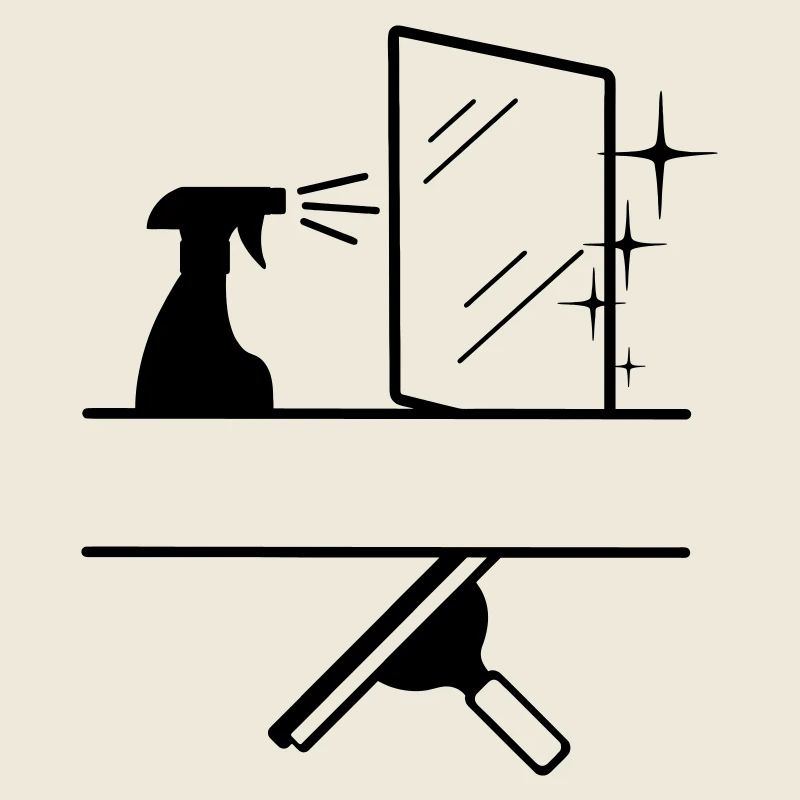 Logo de laveuse de vitres plus propre transparent avec faisceau