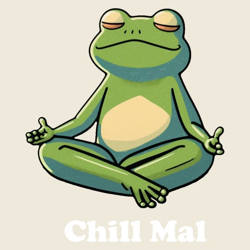 Chillender enspannter Frosch