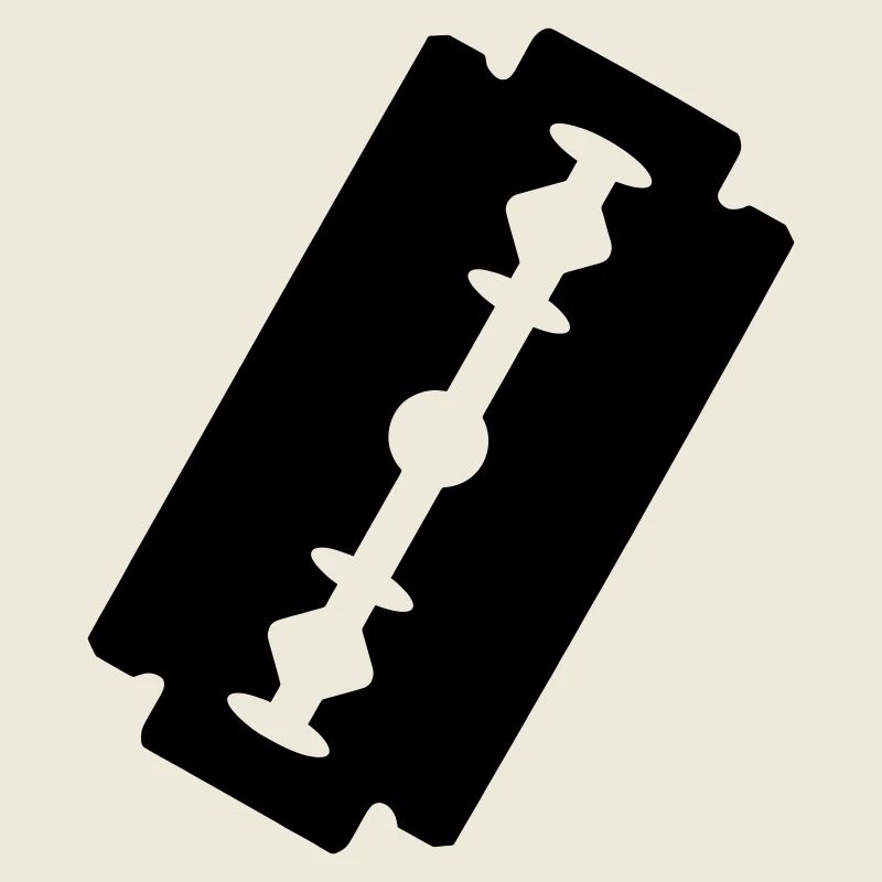 Logo-Rasierklinge.