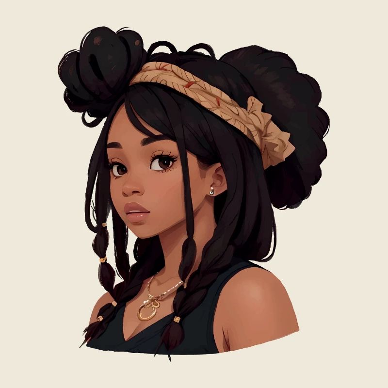 Hübsche Frau mit Dreadlocks