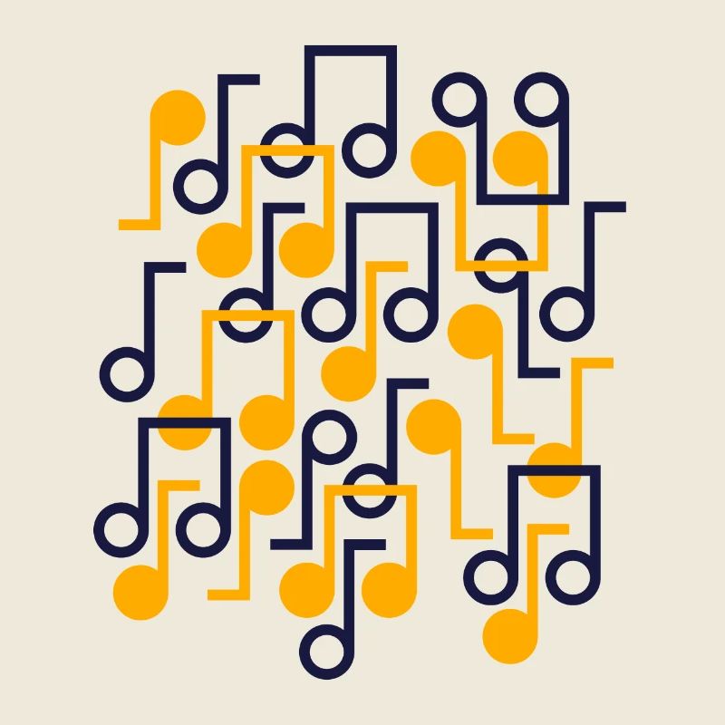 Notes de musique Style rétro motif