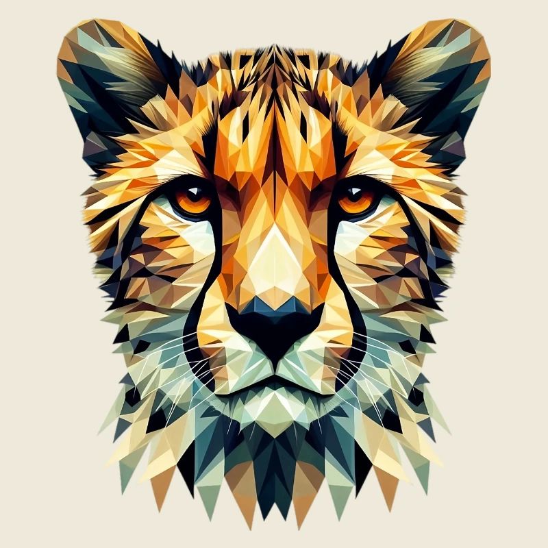 Guépard polygonal