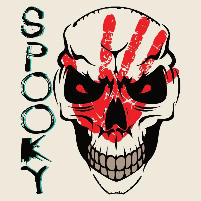 Spooky Skelettschädel