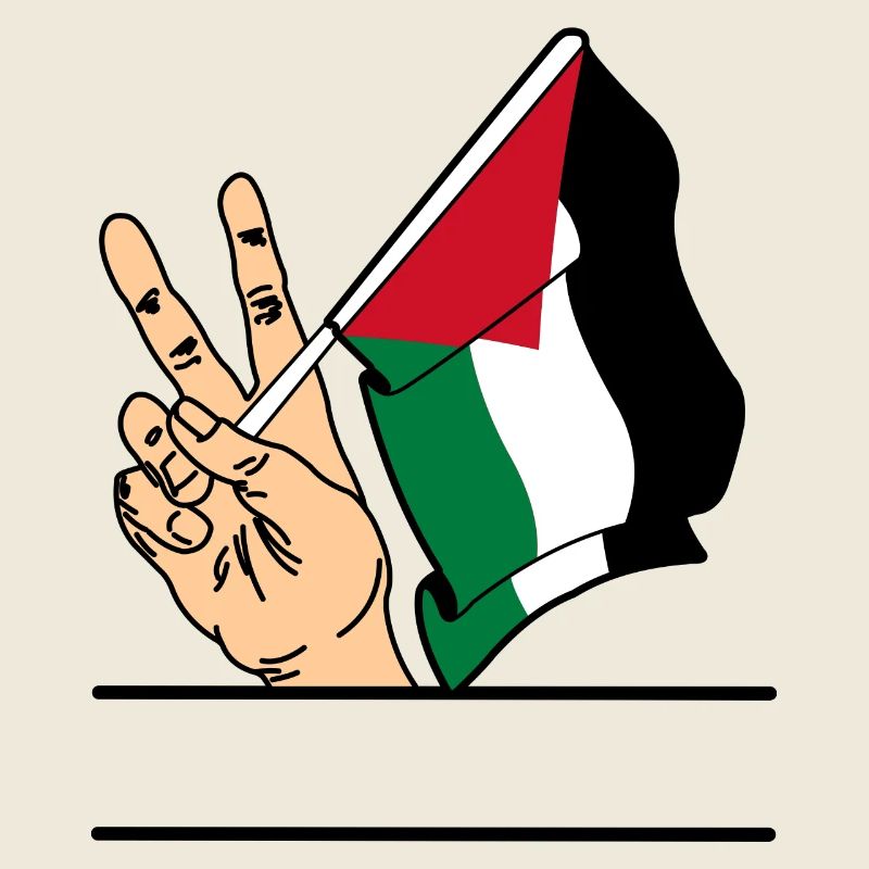 Drapeau Palestine paix signe texte espace