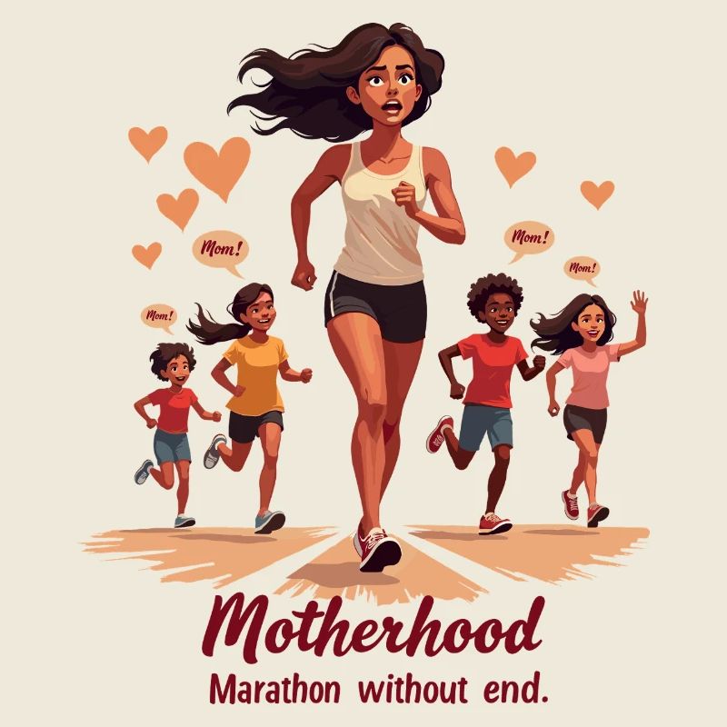 Être mère : un marathon sans fin.