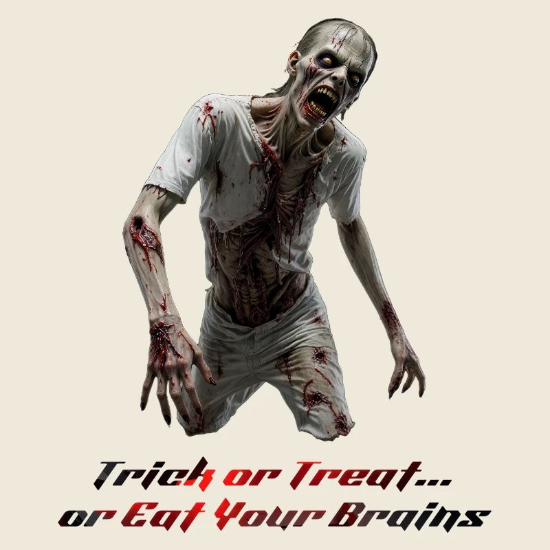 Furchteinflößender Zombie Walker – Halloween Horror Design