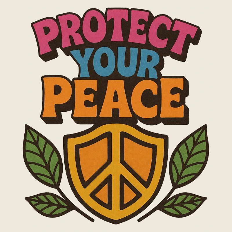 Schützen Sie Ihren Frieden Peace-Zeichen-Illustration