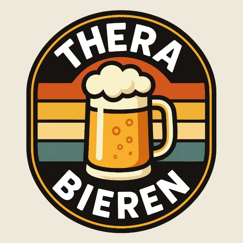 THERA-BIEREN – Retro Bierkrug Badge