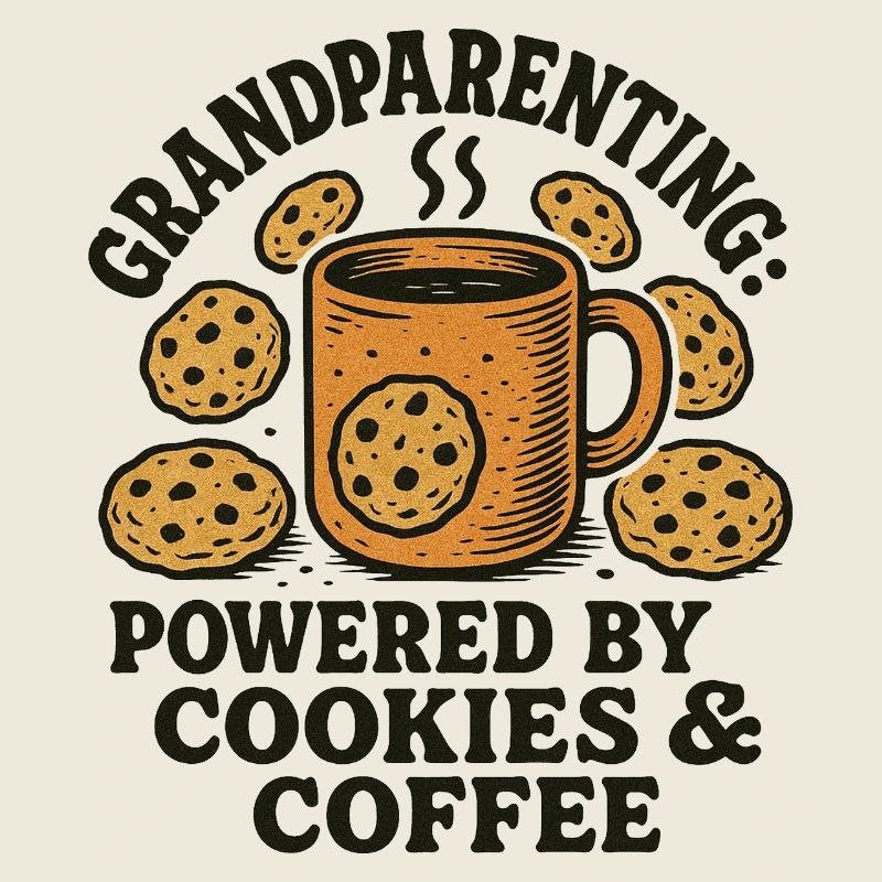 Illustration de biscuits au café pour grands-parents
