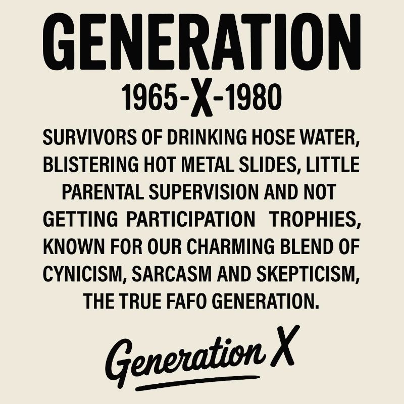 Generation X Retro Text Design