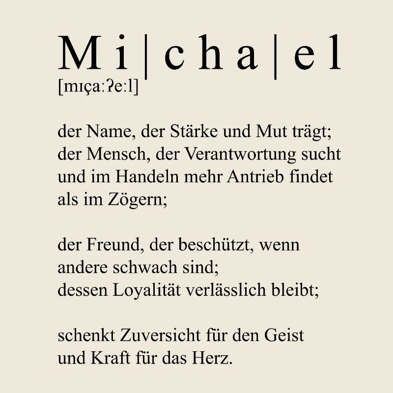 Name abstrakt Typografisch Schwarz Michael