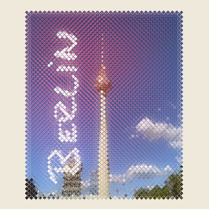 Design néon de la tour de télévision de Berlin