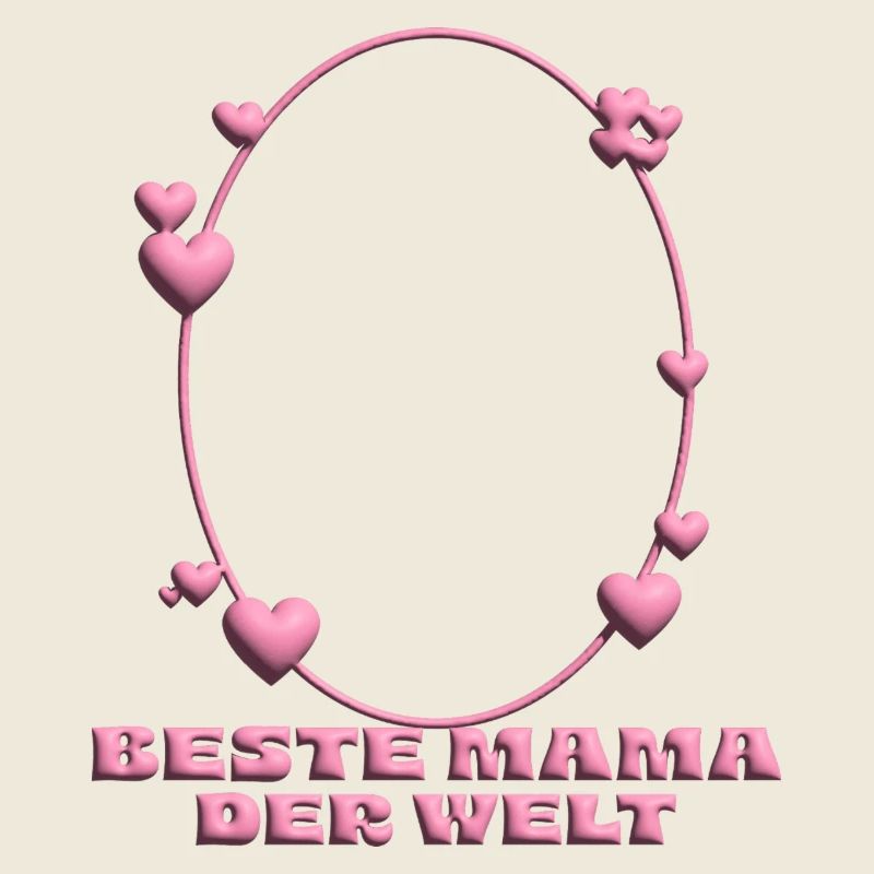 Beste Mama der Welt – Herzrahmen