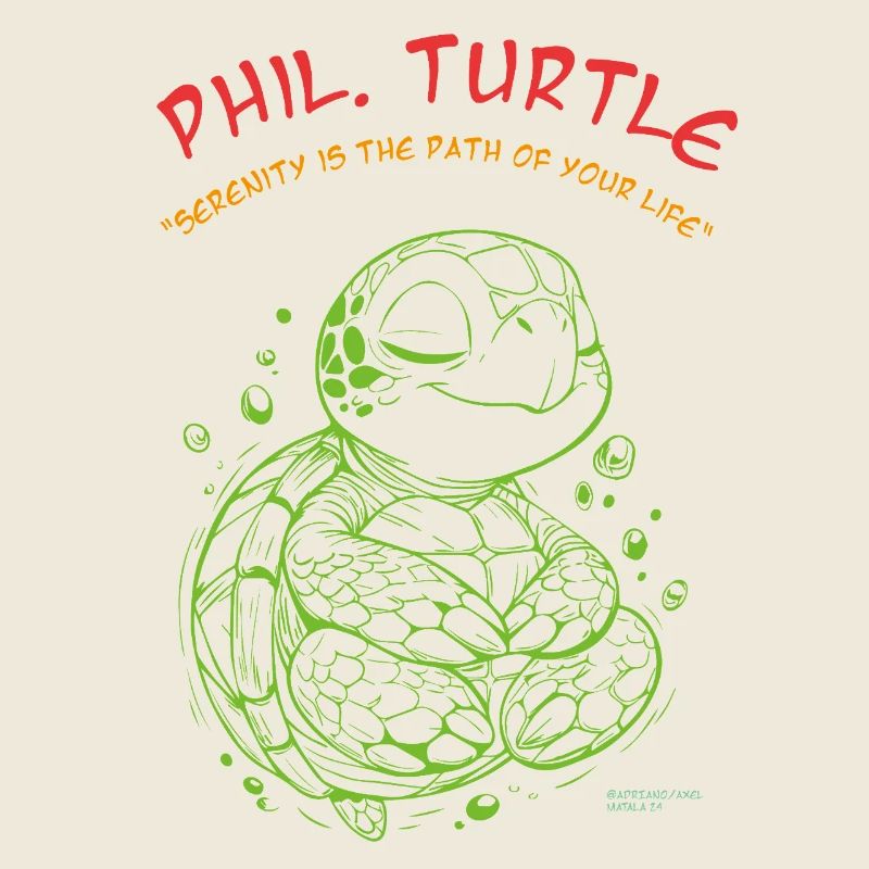 T-shirt Phil Turtle Zen Path