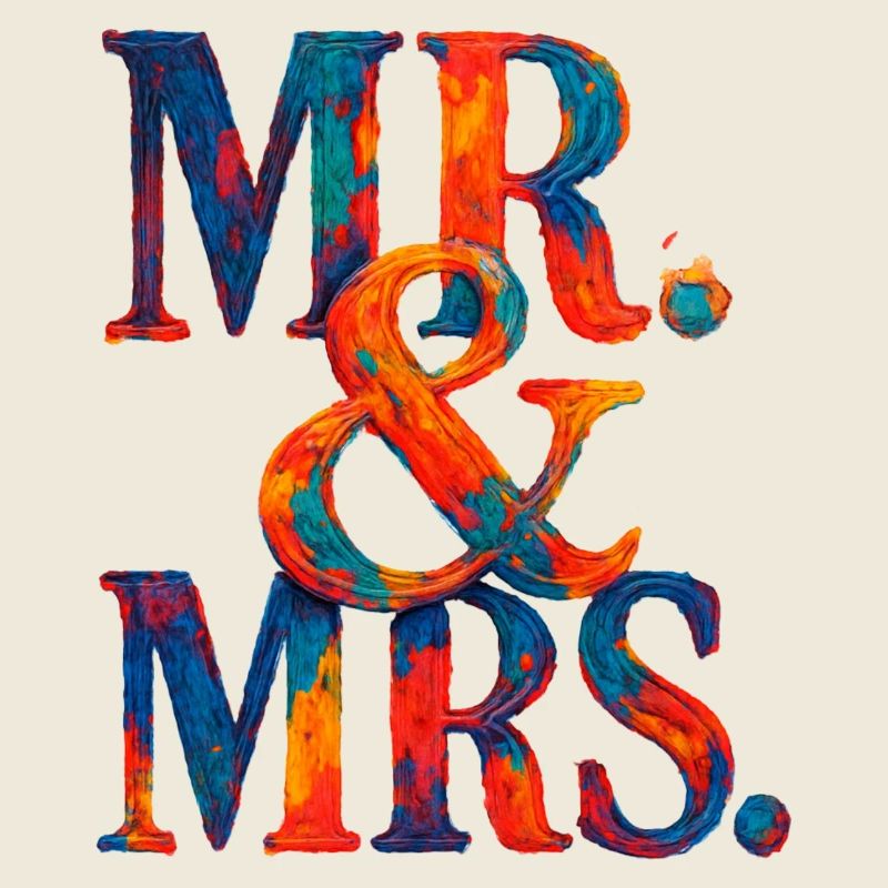 MR. & MRS - Romantic Wedding - Newlyweds