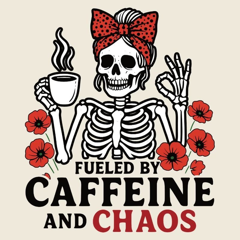 Mutter Koffein Mutter Skelett Kaffee