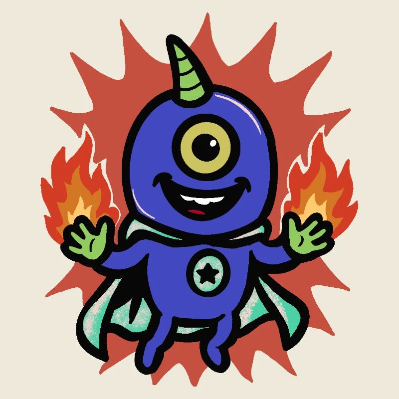 Feuerheld Einäugiger Alien