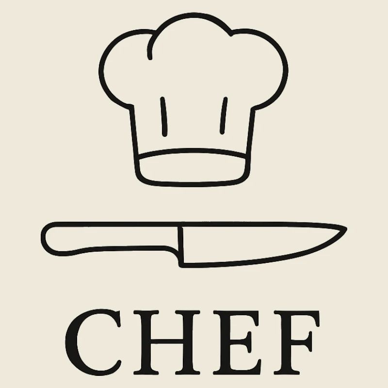 Icône de chef avec couteau