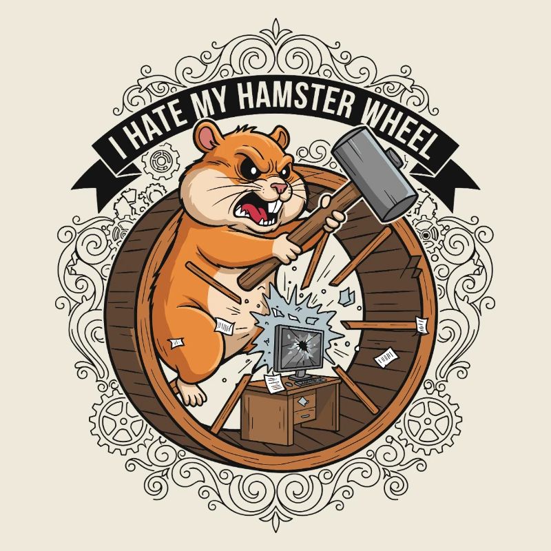Ich hasse mein Arbeits Hamsterrad