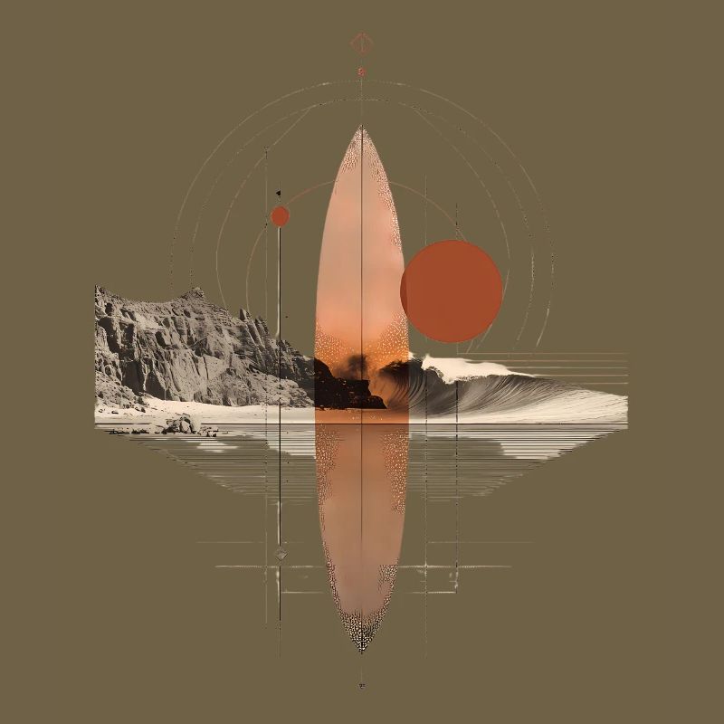 Copper Waves Orbit - Planche de surf géométrique