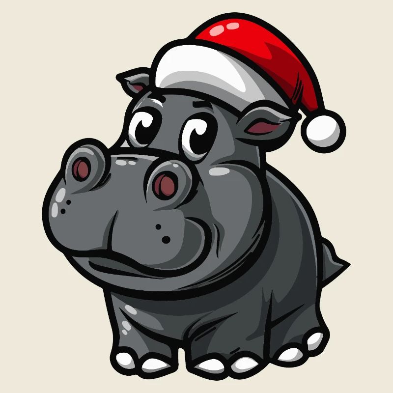 Nilpferd Weihnachten