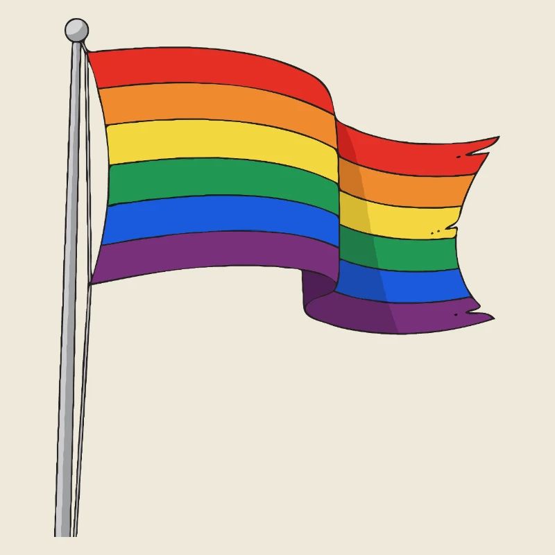 Drapeau arc-en-ciel, pistes courbes