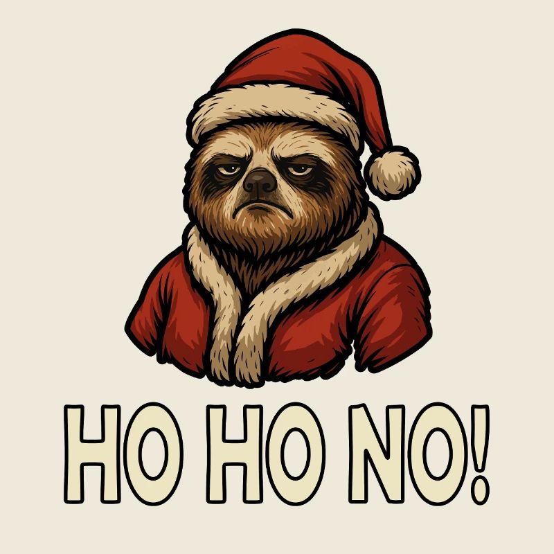 Christmas Sloth Ho Ho No