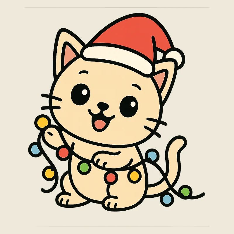 Cuddly Kitten Fairy Lights