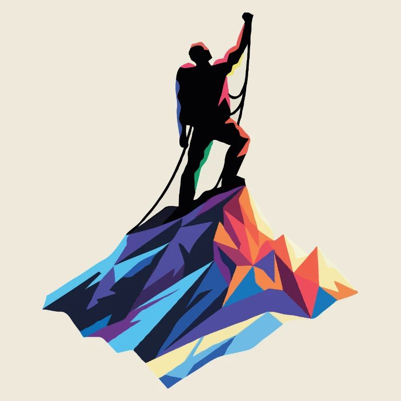 Alpiniste au sommet