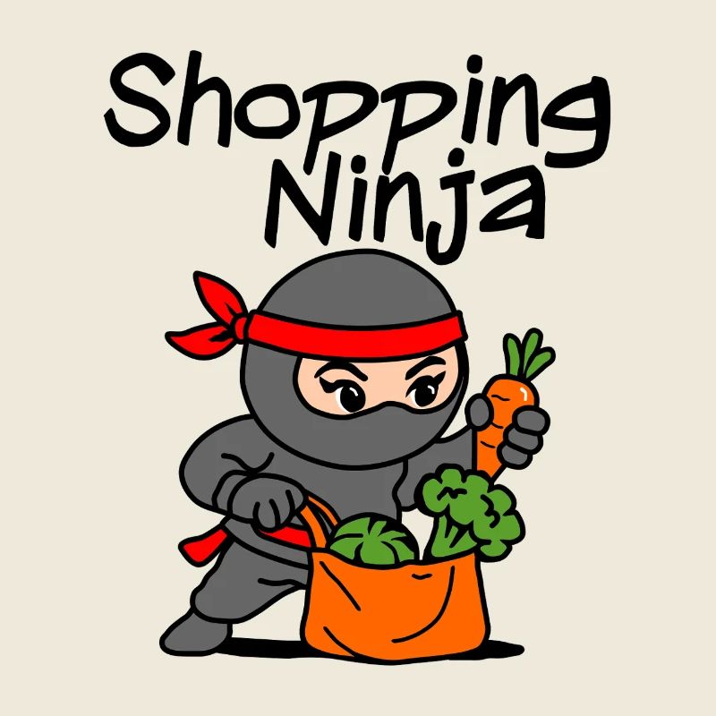 Shopping Ninja – Fun ninja motif for shopping