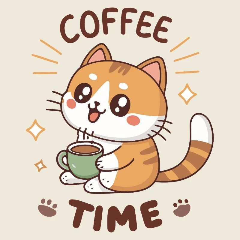 Süßer Kaffee-Latte-Kater